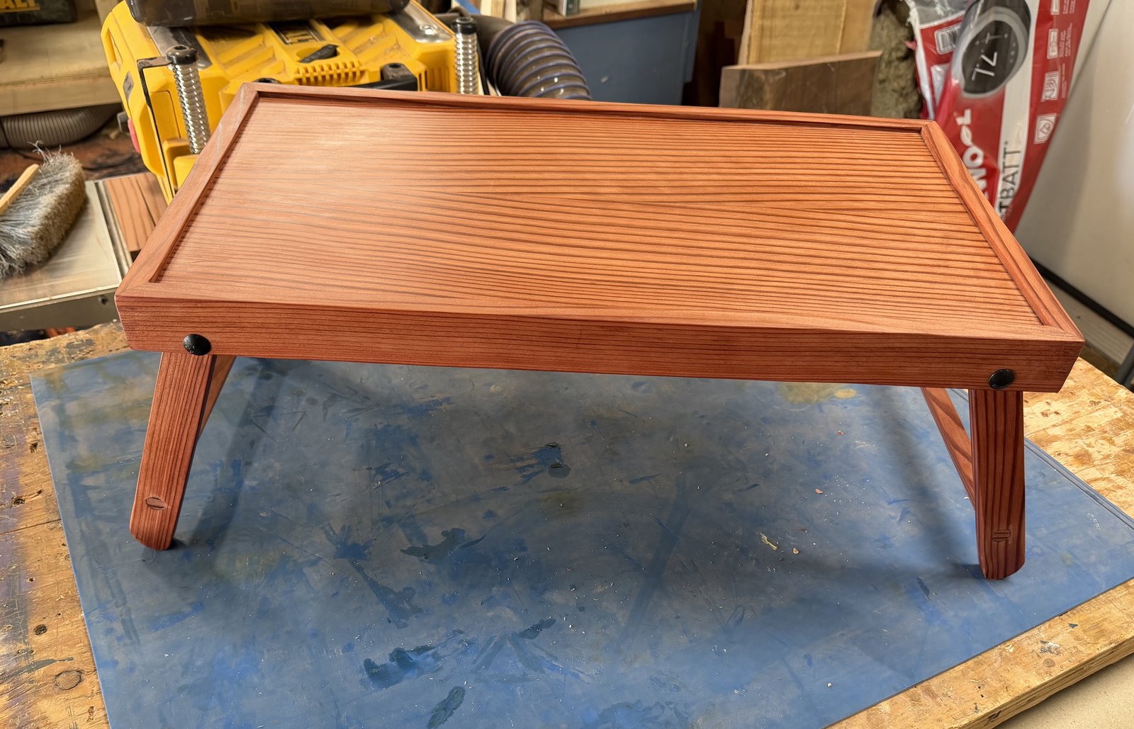 Building Folding Serving Trays from Salvaged LA Redwood